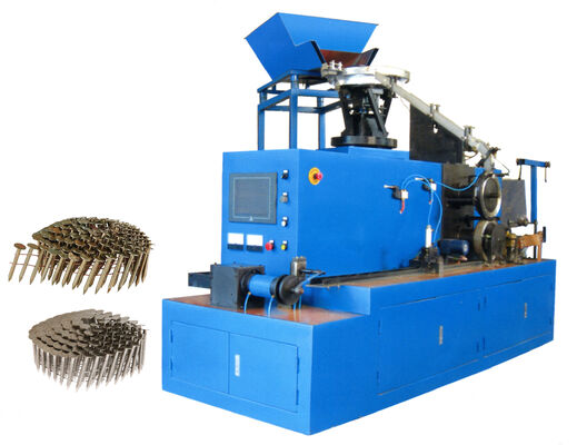 완전 자동 코일 네일 콜라터 기계 1.5KW 전력 및 효율적인 네일 생산을 위한 PLC 제어