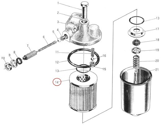 495AG 디젤 엔진 부품 - 오일 필터 카트리지 - J0810